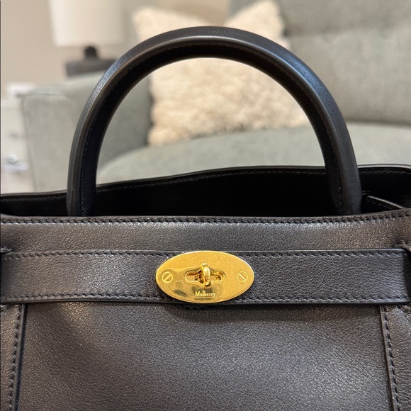 Mulberry rare Islington satchel shoulder bag silky black leather NWT - Picture 3 of 13